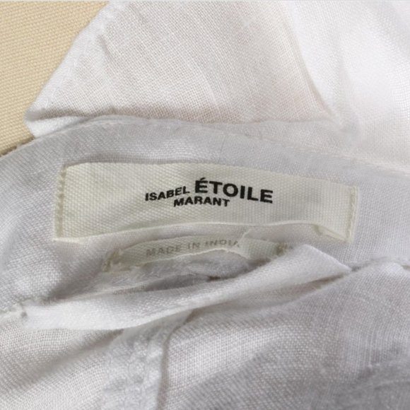 Isabel Marant Étoile One-Shoulder Ruffle Dress in Linen - Picture 3 of 3